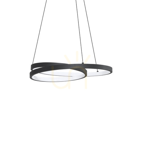 Skontrolujte Závesné svietidlo Ideallux OZ 364957 čierne LED 38W 3000K ⌀40 cm