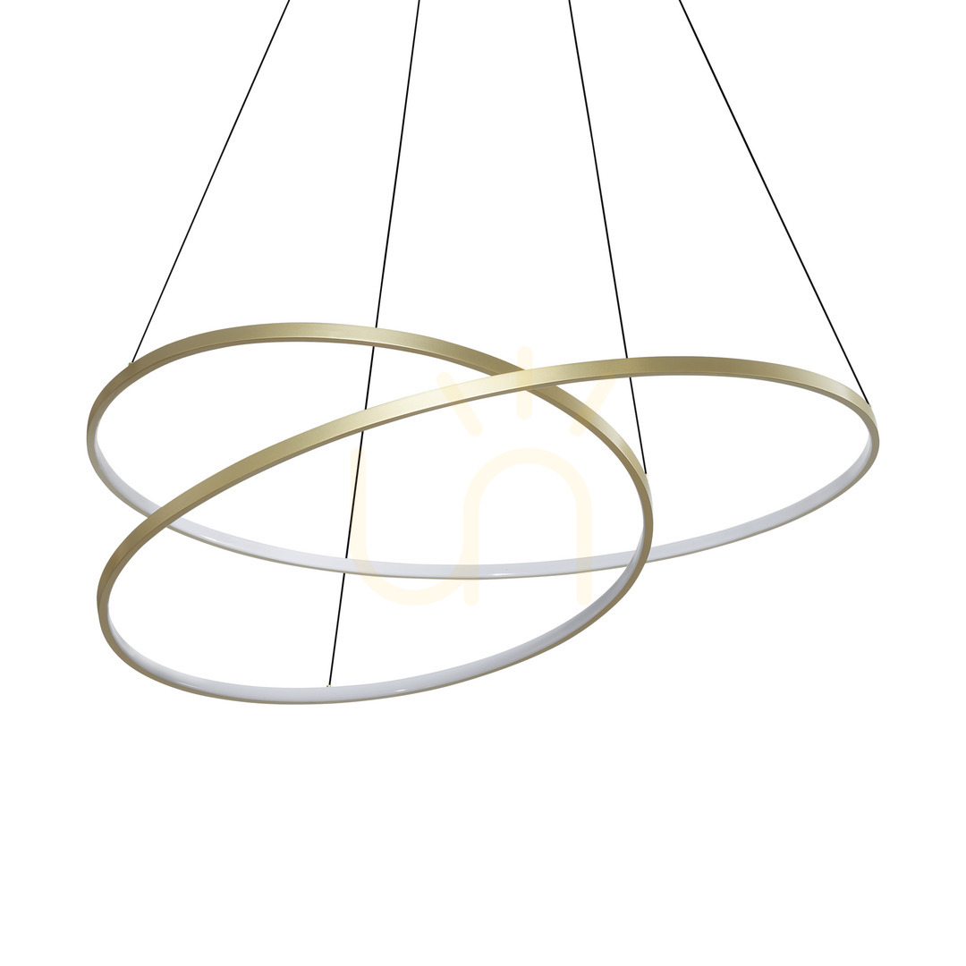 Pendellampa Ideallux OZ 364926 mässing Ø100 cm LED 3000K