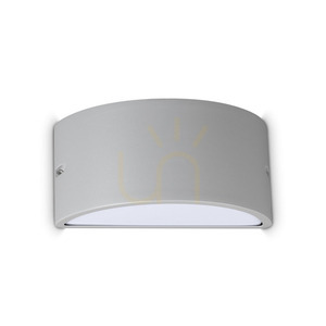 Vonkajšie nástenné svietidlo Ideallux REX 370965 sivé biele IP44 E27 25 cm small 0
