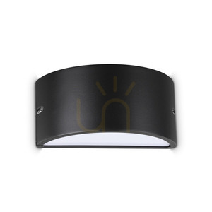 Vonkajšie nástenné svietidlo Ideallux REX 118635 čierne Ø25 cm IP44 0 Vonkajšie nástenné svietidlo Ideallux REX 118635 čierne Ø25 cm IP44 small 0