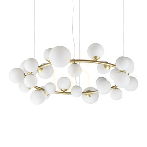 Prívesné svietidlo Ideallux Perlage 363370 biele mosadzné 25xG9 Ø103,5 cm 0 Prívesné svietidlo Ideallux Perlage 363370 biele mosadzné 25xG9 Ø103,5 cm small 0