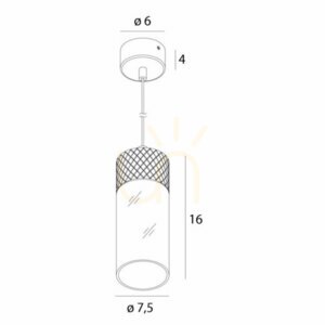 Závesné svietidlo Max Light Fusion sivé P0639 small 1