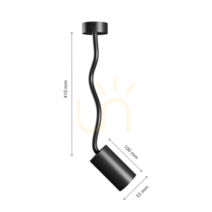 Variosa Flexi Gu10 Base 230 V Ip20 55x100x410 mm čierna guľatá. small 4