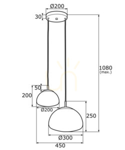 Závesné svietidlo ARGON TRINI biele opálové sklo mosadz 2x15W IP20 902 small 1