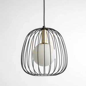 Závesná lampa Sigma BELL 1 S čierna zlatá 24 cm 40726 small 1