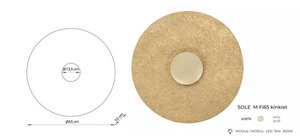 Nástenné svietidlo Sigma SOLE M 65 cm zlaté 40876 small 2