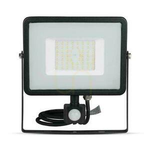 V-TAC 50W SAMSUNG CHIP LED reflektor s funkciou vypnutia a odpojenia snímača pohybu čierny VT-50-S-B 6400K 4000lm 5 rokov záruka small 0