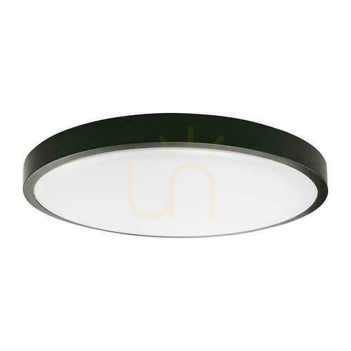 Skontrolujte V-TAC 24W LED kruhové stropné svietidlo IP44 30cm čierne VT-8624B-RD 4000K 2400lm