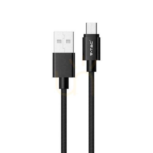 Skontrolujte V-TAC micro USB kábel 1M čierny platinová séria VT-5331
