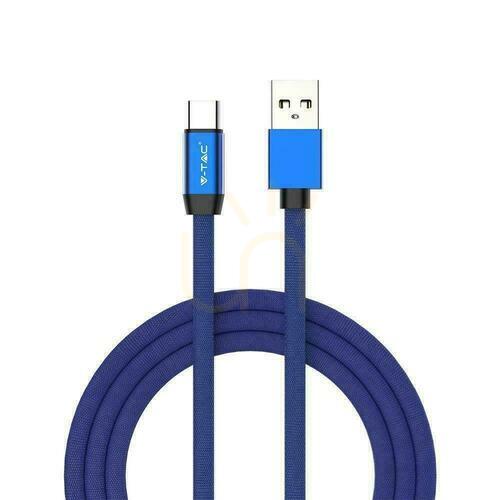 Skontrolujte USB kábel V-TAC typ C 1M modrá séria rubín VT-5342