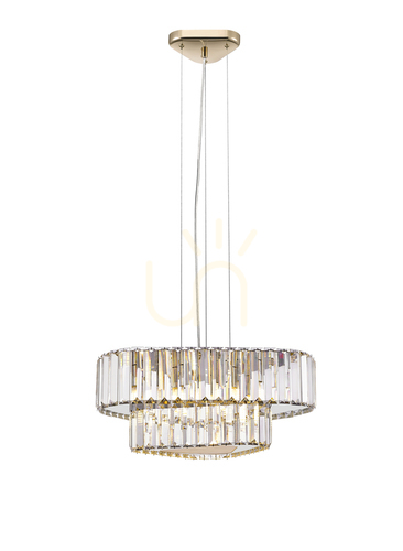 Skontrolujte HELIOS P0496-04G-F7AC Zlatá závesná lampa 4xG9.