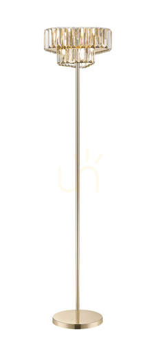 Skontrolujte Stojanová lampa HELIOS F0496-03G-F7AC Gold 3xG9.