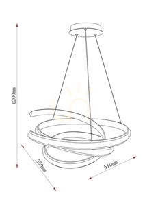 Závesné LED svietidlo VECINO 250051P-BE béžové 42 W small 1