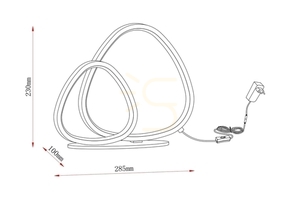 HURON Stolná lampa 250015T2-BE Béžová 1xLED small 1