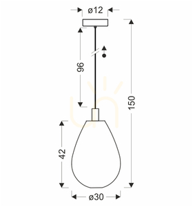 DENSO 30 čierna GU10 10W závesná lampa CANDELLUX 31-51387 small 4