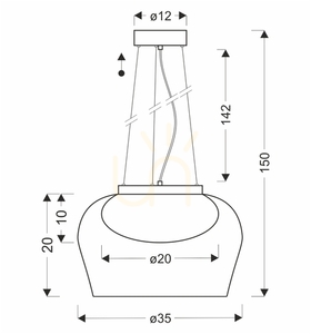 INSIEME 35 závesná lampa sivá 10W CANDELLUX 31-50878 small 3