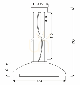 OMBRE 34 sivá 10W závesná lampa CANDELLUX 31-51103 small 3