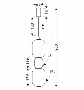 PLAYA transparentná LED 12W závesná lampa CANDELLUX 33-50519 small 2