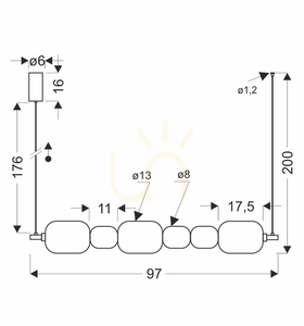 PLAYA transparentná LED 17W závesná lampa CANDELLUX 36-50533 small 2