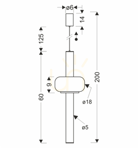 PURAS G biela LED 15W závesná lampa CANDELLUX 31-50571 small 4