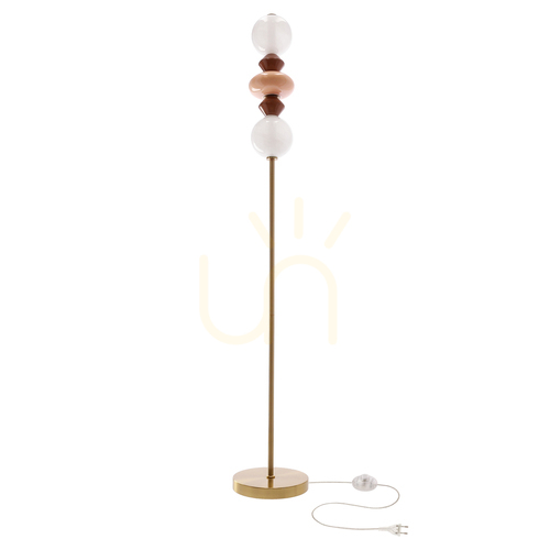 Skontrolujte FLORES hnedá LED 15W stojacia lampa CANDELLUX 52-50724