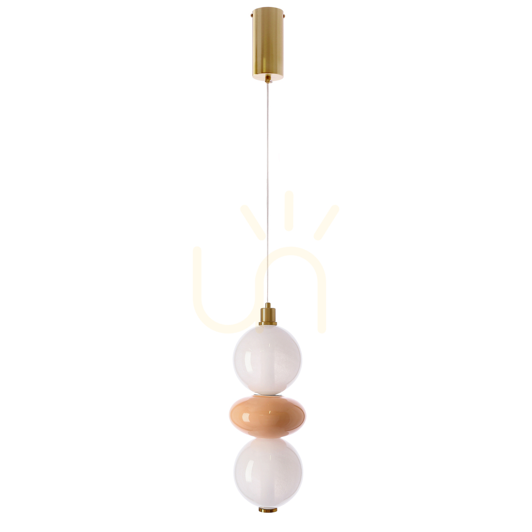 FLORES hnedá LED 12W závesná lampa CANDELLUX 32-50649