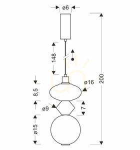 FLORES hnedá LED 10W závesná lampa CANDELLUX 31-50632 small 4