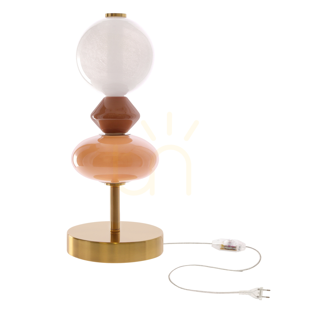 FLORES brown LED 10W table lamp CANDELLUX 42-50717