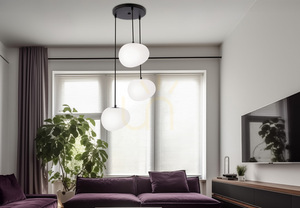 Závesná lampa STONES biela čierna E27 40W CANDELLUX 33-35172 small 1