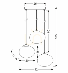 Závesná lampa STONES biela čierna E27 40W CANDELLUX 33-35172 small 3