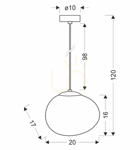 Závesná lampa STONES biela čierna E27 40W CANDELLUX 31-35127 small 4