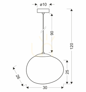 Závesné svietidlo Candellux STONES 31-35141 bielo-čierne E27, max. 40 W, Ø 30 cm small 4