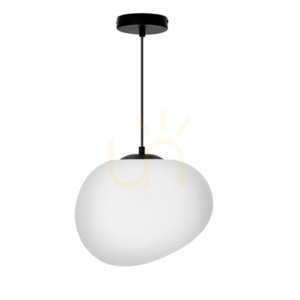 Závesné svietidlo Candellux STONES 31-35141 bielo-čierne E27, max. 40 W, Ø 30 cm small 0