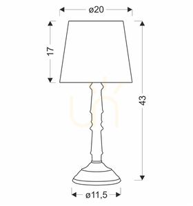 Stolná lampa CARDINALE sivá E27 40W CANDELLUX 41-37930 small 2