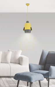FALUN žltá závesná lampa E27 40W CANDELLUX 50101149 small 1