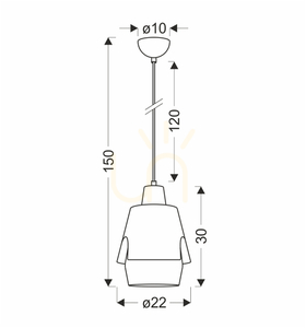 FALUN žltá závesná lampa E27 40W CANDELLUX 50101149 small 4
