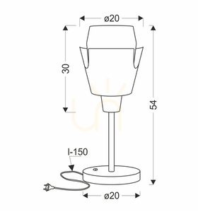 Stolná lampa Candellux FALUN sivo-žltá E27 40 W 50501150 small 3