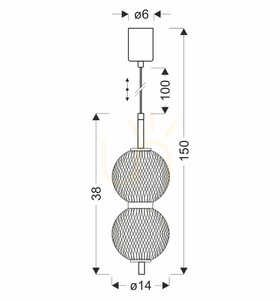 Závesné svietidlo PUMA čierne LED 10W CANDELLUX 32-35356 small 4