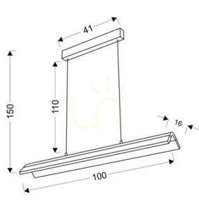 CURACOA hnedá LED 33W závesná lampa CANDELLUX A0011-320 small 4