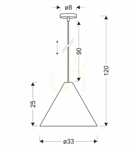 Závesná lampa CONO hnedá E27 40W CANDELLUX 31-37893 small 4
