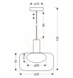 SOPRA 32 zlatá GX53 10W závesná lampa CANDELLUX 31-50960 small 4
