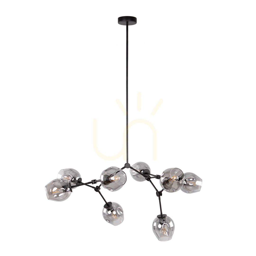 Šou Závesná lampa Italux Ferral čierna E27 8x, SKU PND-75075-8-BK-SG Závesná lampa Italux Ferral čierna E27 8x, SKU PND-75075-8-BK-SG
