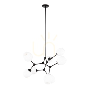 Závesná lampa Italux Ferral čierna E27 8x bodová PND-75075-8-BK-WG small 0