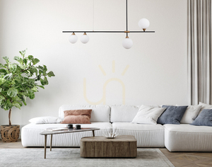 Prívesné svietidlo Italux Belmonte G9 4x mosadz čierna PND-9152-4-OPAL small 0