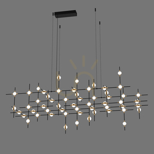 Závesné LED svietidlo Italux Provenza čierne 55x LED, 132W, 3000K, SKU MD18001067-55A BG small 1