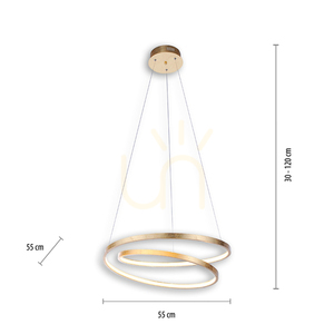 Závesné svietidlo ROMAN 2472-12 Gold 1xLED small 7