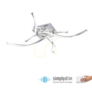 POLINA Plafond 9144-55 Silver 4xLED small 1