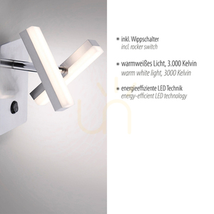 Nástenné svietidlo RICO 11276-55 Silver 2xLED small 3