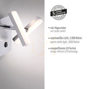 Nástenné svietidlo RICO 11276-55 Silver 2xLED small 4