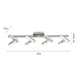 RICO Plafond 11278-55 Silver 8xLED small 7